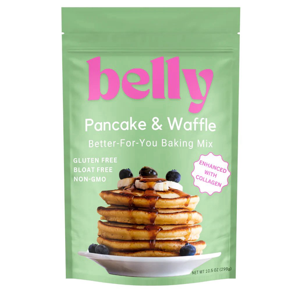 slide 1 of 1, Belly Pancake & Waffle Baking Mix with Collagen, 10.5 oz