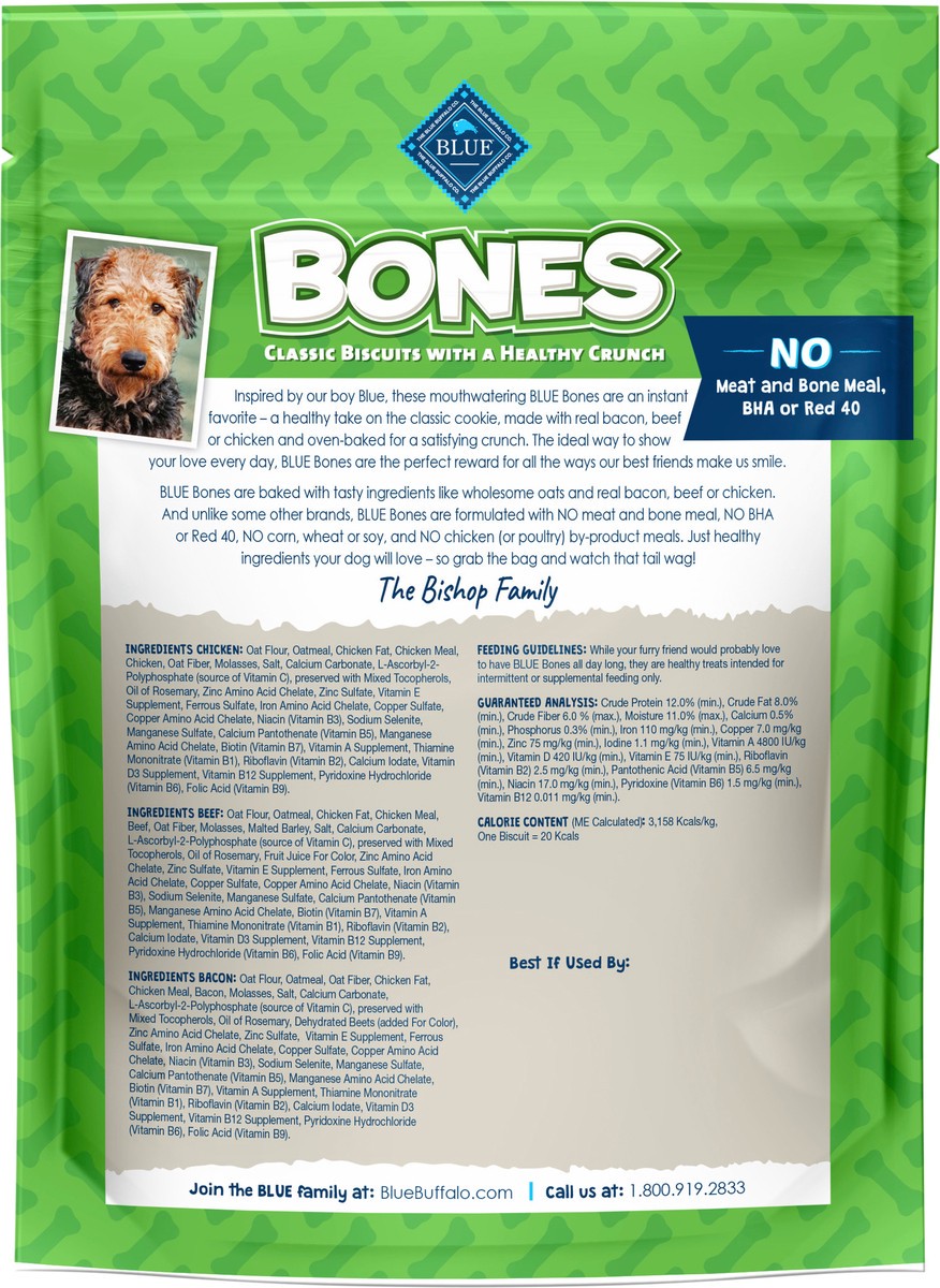 slide 2 of 3, Blue Buffalo Bones Crunchy Dog Treats, Variety, 16 oz