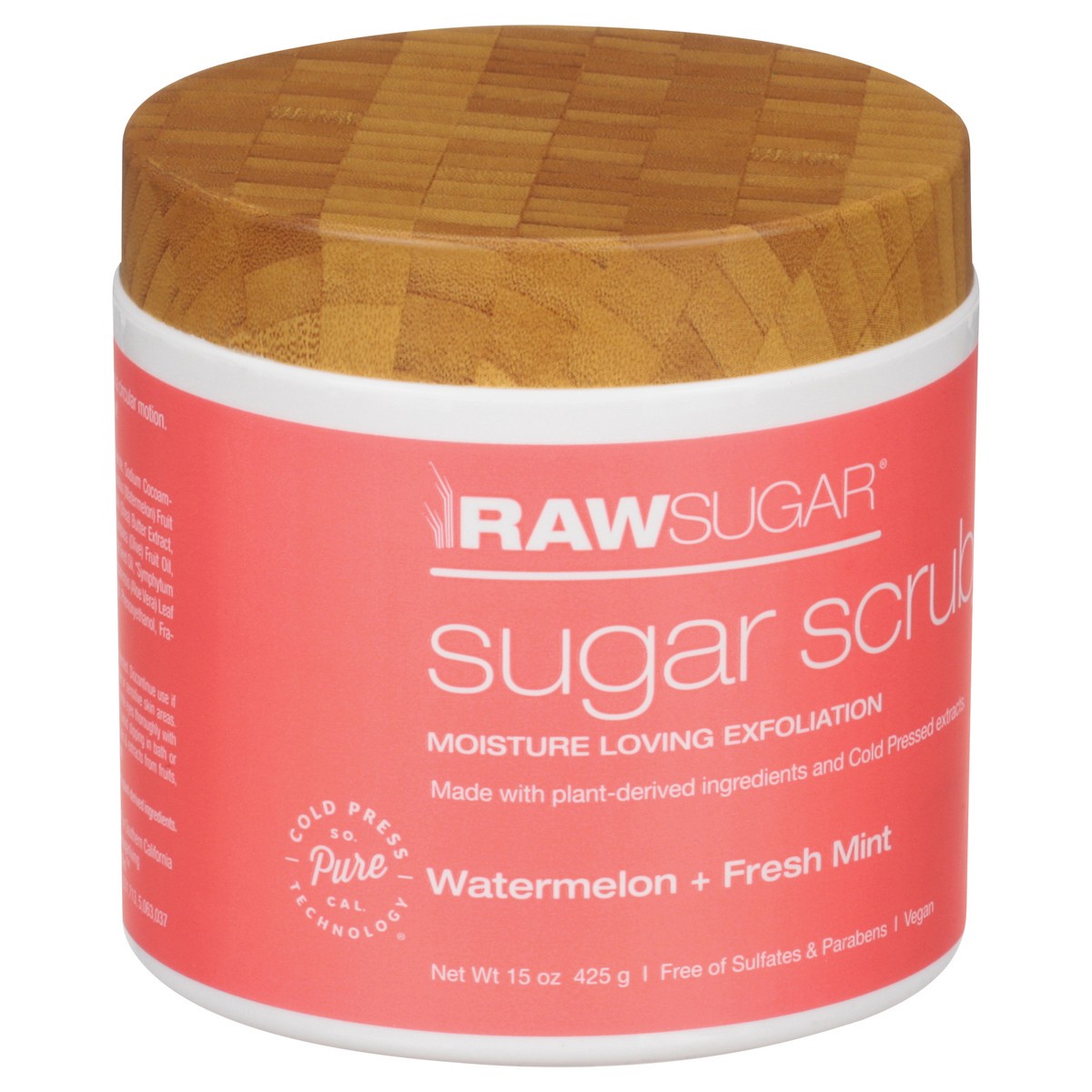 slide 4 of 12, Raw Sugar Watermelon + Fresh Mint Sugar Scrub 15 oz, 15 oz