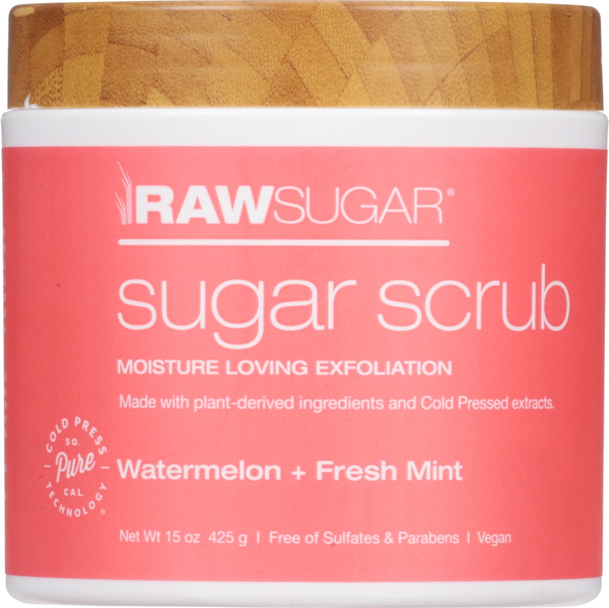 slide 1 of 12, Raw Sugar Watermelon + Fresh Mint Sugar Scrub 15 oz, 15 oz