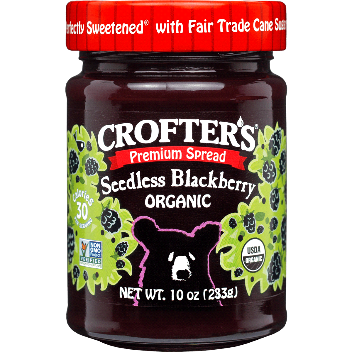 slide 1 of 1, Crofter's Seedless Blackberry Premium Spread, 10 fl oz