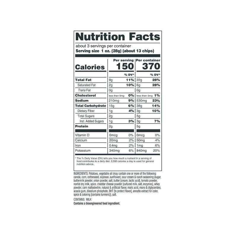 slide 2 of 3, Rap Snacks Sour Cream with a Dab of Ranch Potato Chips 2.5 oz, 2.5 oz