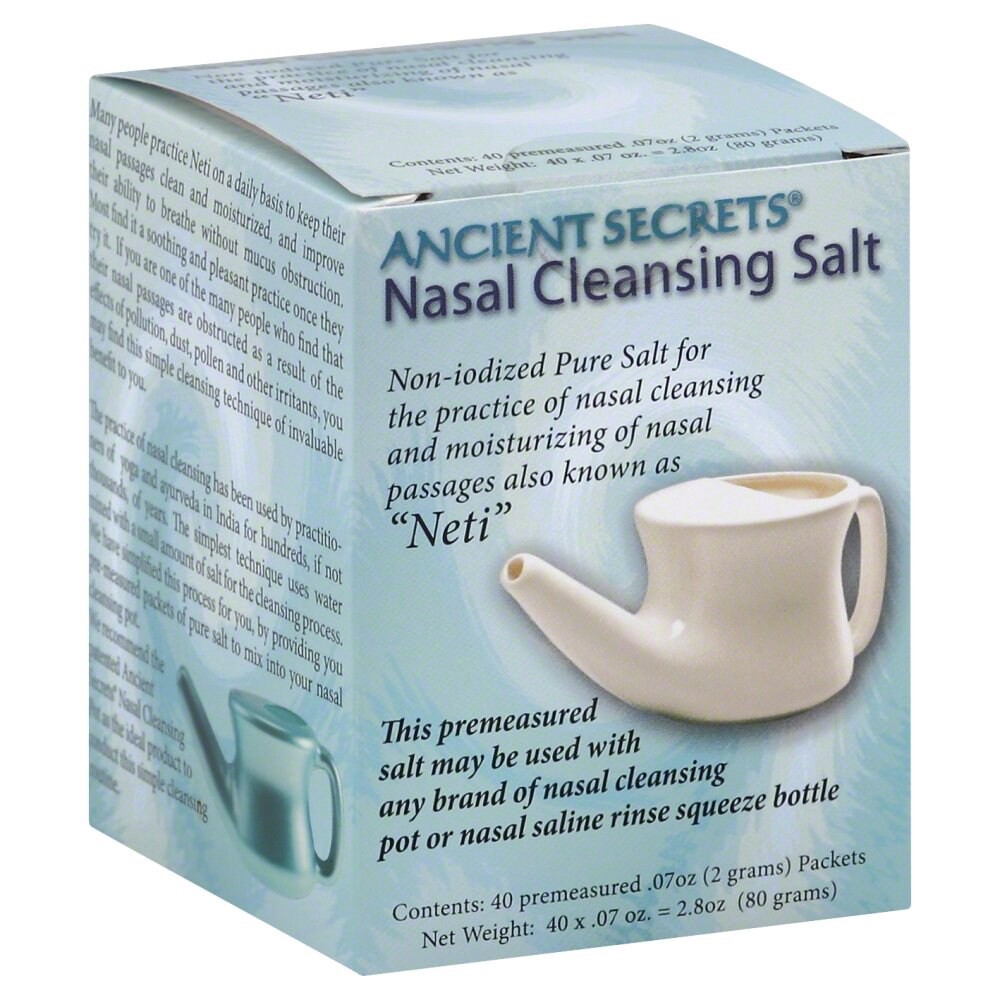 slide 1 of 4, Ancient Secrets Nasal Cleansing Salt Packets, 40 ct