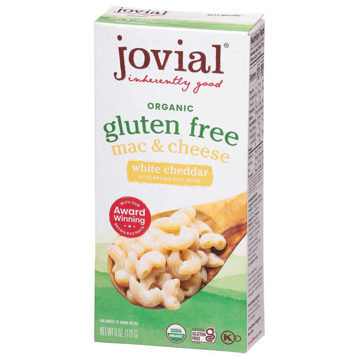 slide 3 of 9, Jovial Gluten Free White Cheddar Mac & Cheese 6 oz, 6 oz