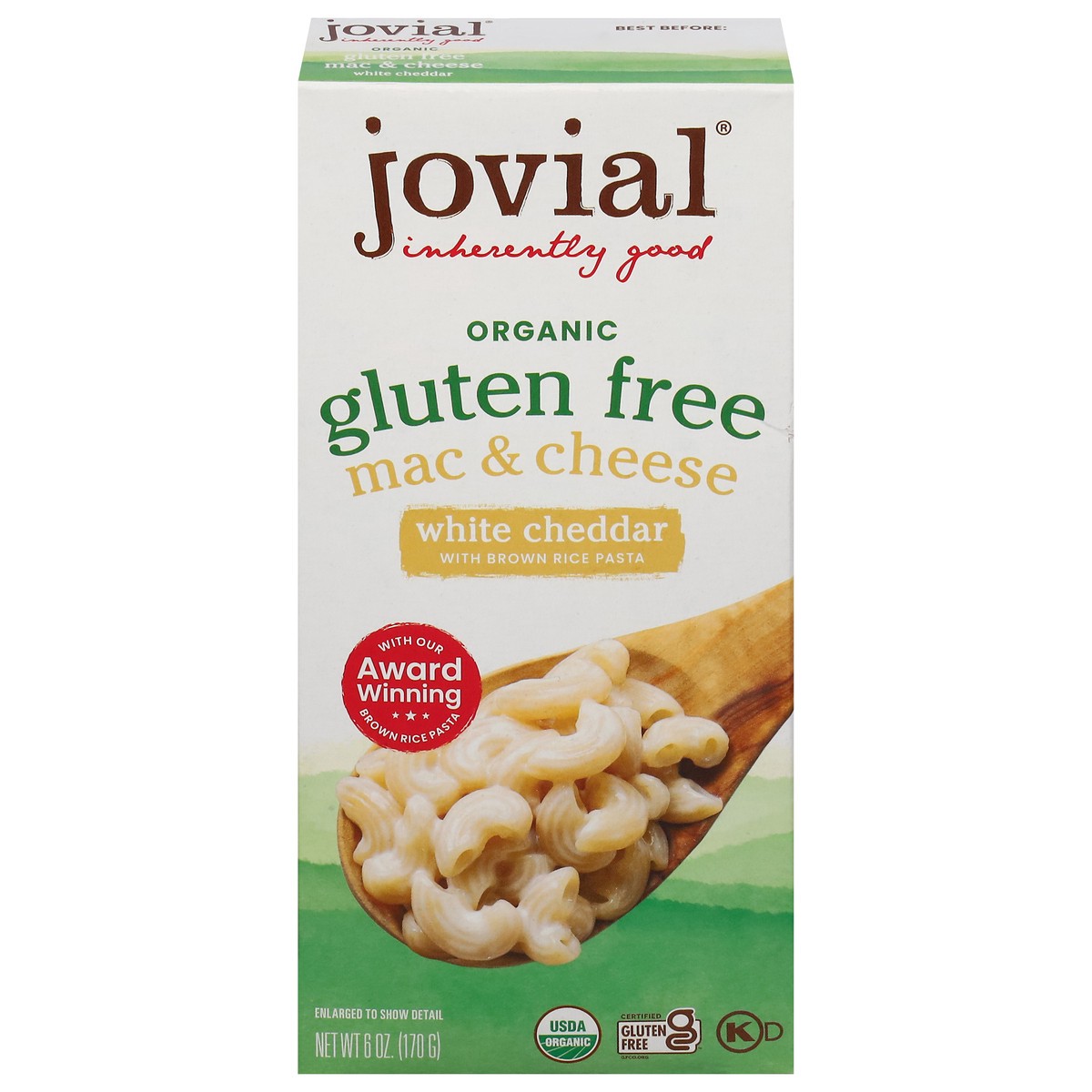 slide 1 of 9, Jovial Gluten Free White Cheddar Mac & Cheese 6 oz, 6 oz