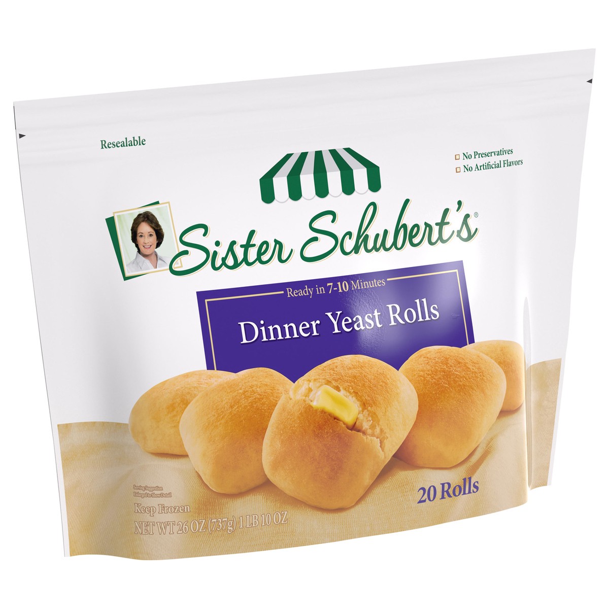 slide 4 of 14, Sister Schubert's Dinner Yeast Rolls 26 oz. Bag, 20 ct