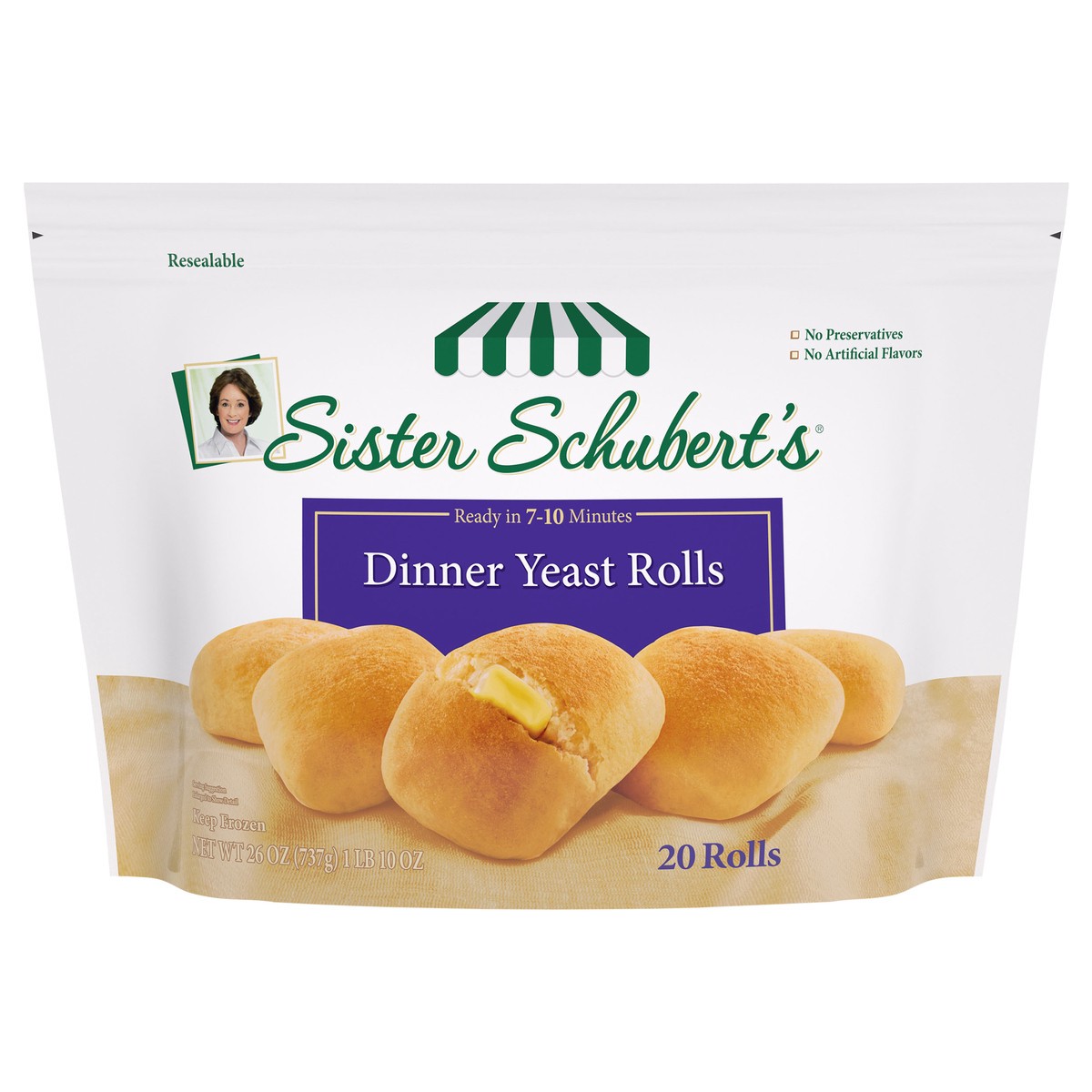 slide 1 of 14, Sister Schubert's Dinner Yeast Rolls 26 oz. Bag, 20 ct