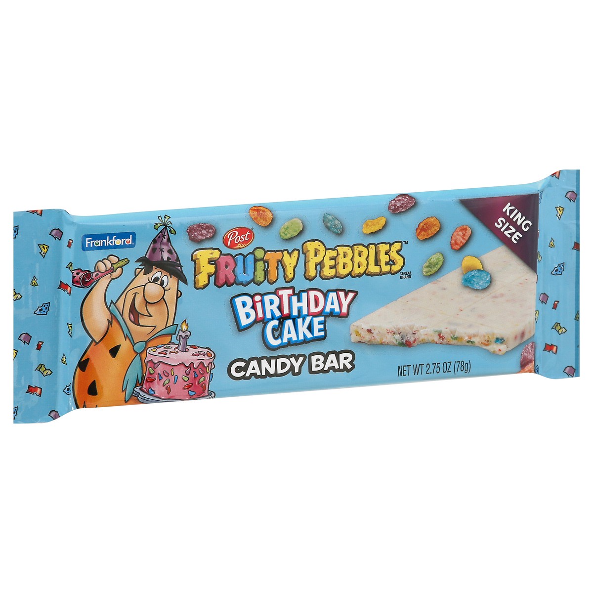 slide 7 of 9, Post Fruity Pebbles Birthday Cake Candy Bar King Size - 2.75 oz, 2.75 oz