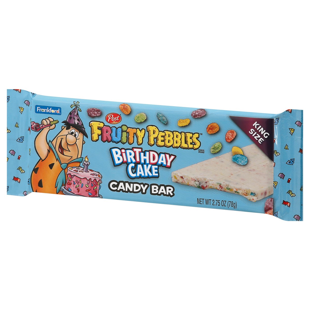 slide 6 of 9, Post Fruity Pebbles Birthday Cake Candy Bar King Size - 2.75 oz, 2.75 oz