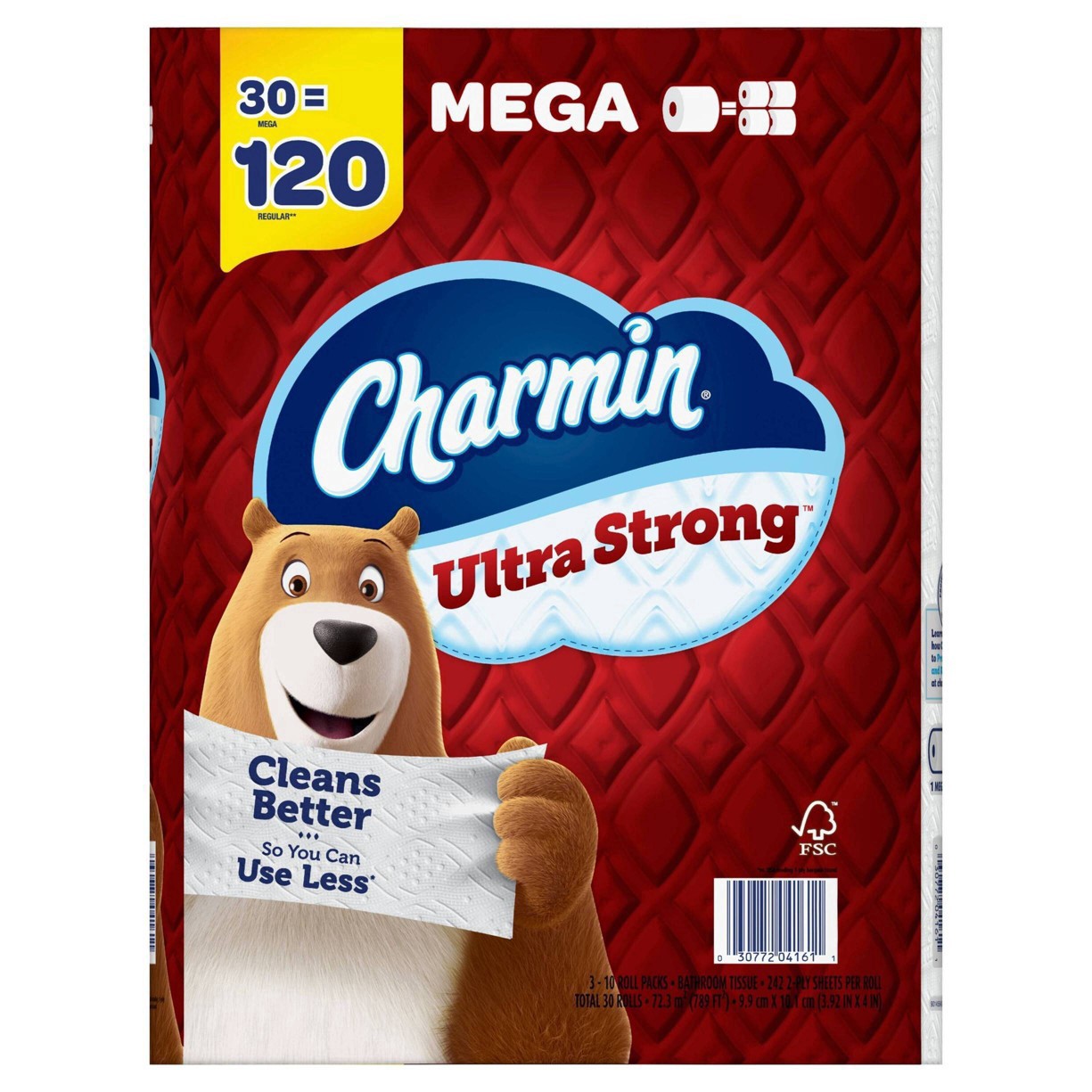 slide 3 of 5, Charmin Ultra Strong Toilet Paper, 30 ct