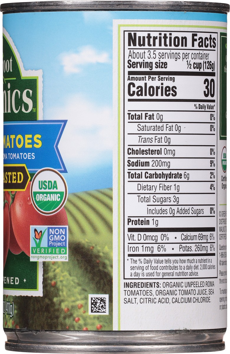 slide 4 of 13, Take Root Organics Organic Fire Roasted Diced Tomatoes, 14.5 oz Can, 14.5 oz