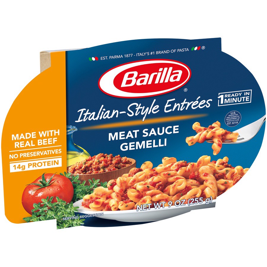 slide 2 of 8, Barilla Gemelli with Meat Sauce, 9 oz