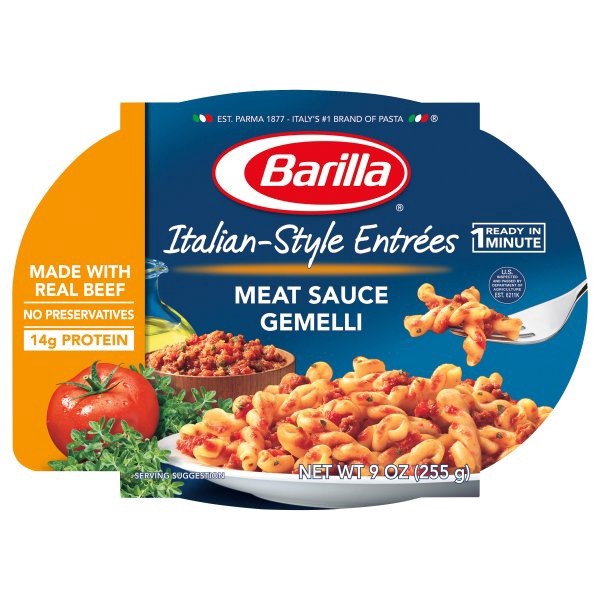 slide 1 of 8, Barilla Gemelli with Meat Sauce, 9 oz