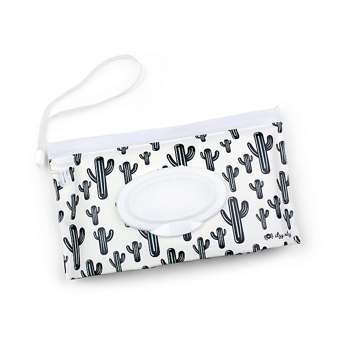 slide 1 of 4, Itzy Ritzy Take & Travel Pouch Reusable Wipes Case - Catcus Crew, 1 ct