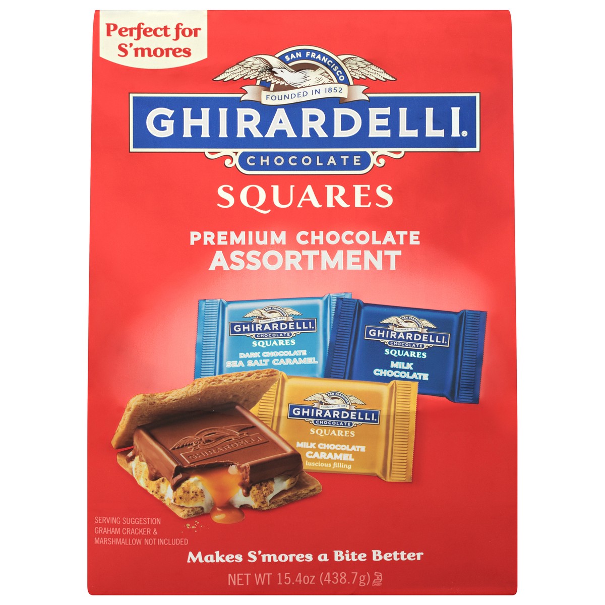 slide 1 of 9, Ghirardelli Perfect for S'mores Premium Chocolate Assortment Squares - 15.4 Oz., 15.4 oz