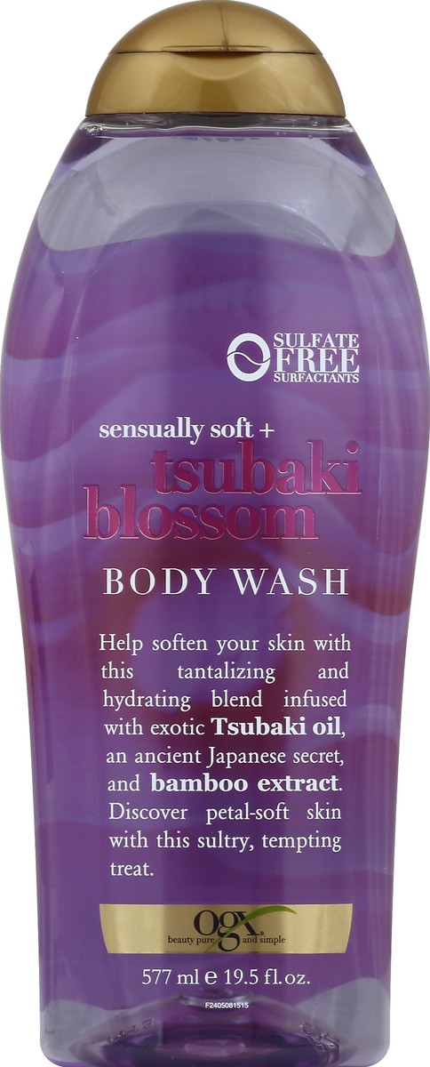 slide 2 of 2, OGX Sensually Soft Tsubaki Blossom Body Wash, 19.5 fl oz