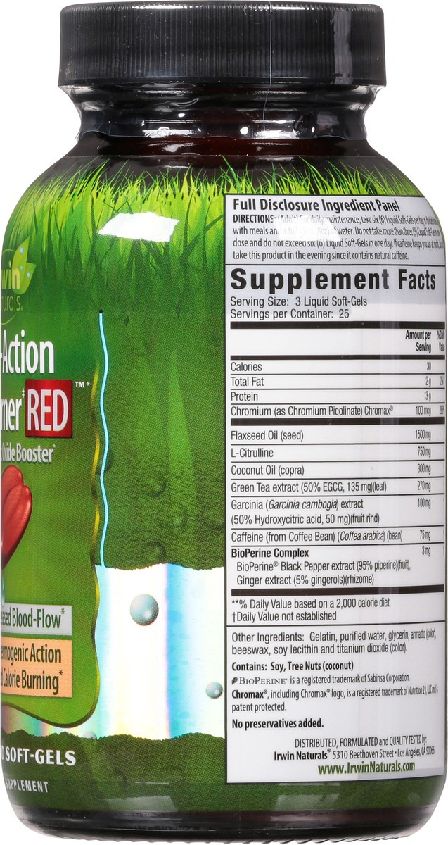 slide 8 of 9, Irwin Naturals Red Dual-Action Fat Burner Liquid Soft-Gels 75 ea, 75 ct