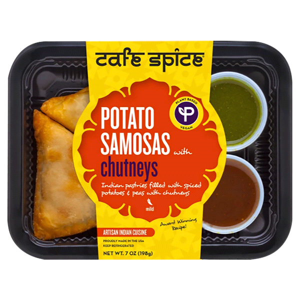 slide 1 of 1, Café Spice Potato Samosas, 8 oz