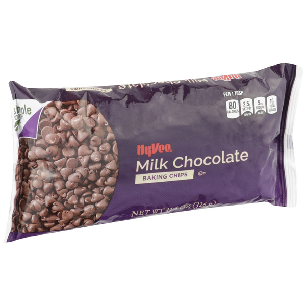 slide 1 of 1, Hy-vee Milk Chocolate Baking Chips, 11.5 oz