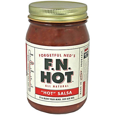 slide 1 of 1, Forgetful Ned's Hot Salsa, 16 oz