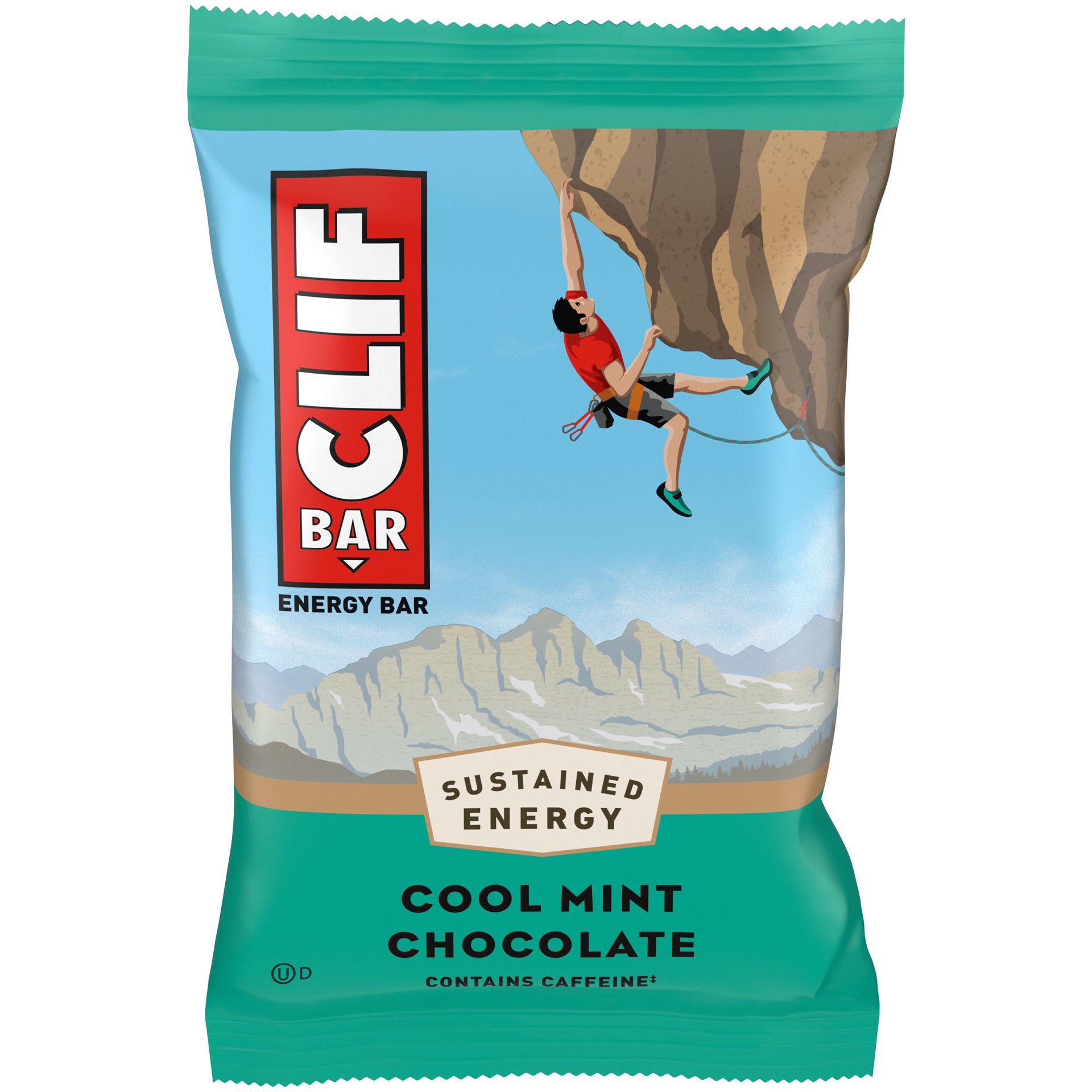 slide 1 of 9, CLIF BAR - Cool Mint Chocolate with Caffeine - Made with Organic Oats - 10g Protein - Non-GMO - Plant Based - Energy Bar - 2.4 oz., 2.4 oz