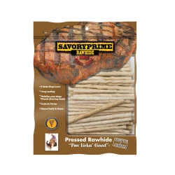 Savory Prime Rawhide Beef Hide Twist Sticks Dog Treats