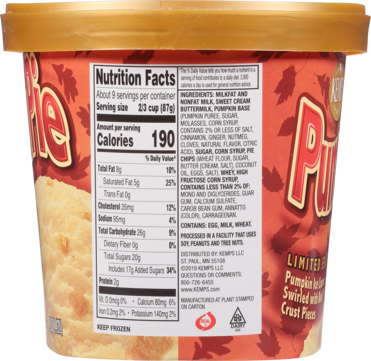 slide 5 of 9, Kemps Pumpkin Pie Ice Cream 1.5 Quart, 1.5 qt