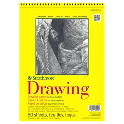 STRATHMORE DRAWING 9 X 12 PAPER 50 SHEETSA medium weight, student grade drawing paper for final artwork. Featuring good eraseability it’s perfect for multiple mediums.