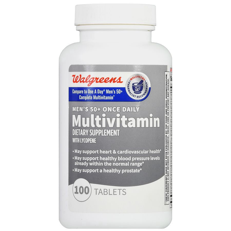 slide 3 of 5, Walgreens Men's 50+ Once Daily Multivitamin, 100 ct