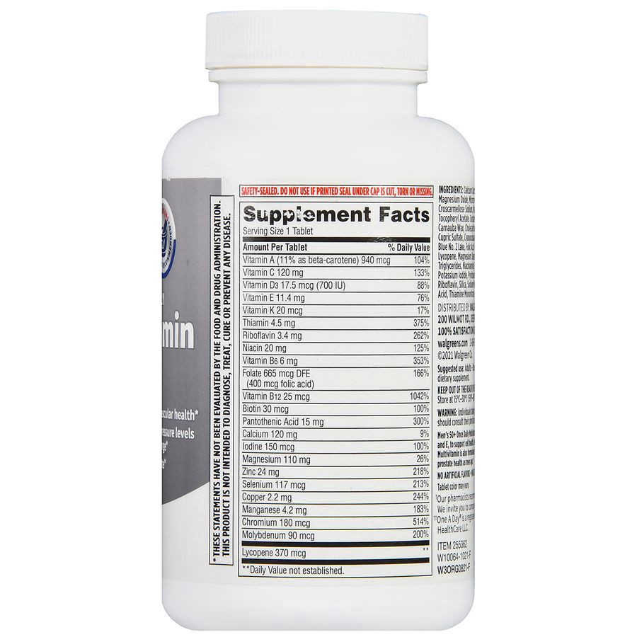 slide 2 of 5, Walgreens Men's 50+ Once Daily Multivitamin, 100 ct