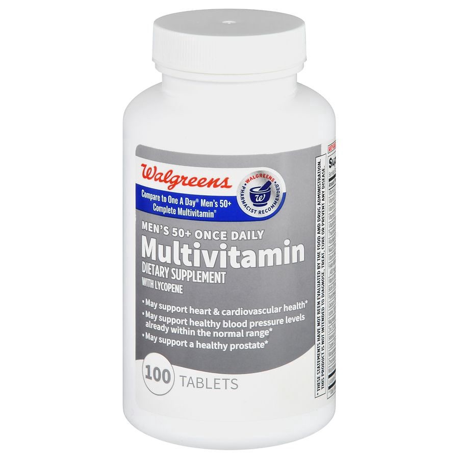 slide 1 of 5, Walgreens Men's 50+ Once Daily Multivitamin, 100 ct