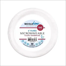 Nicole Home Collection 6 Plastic Plates - 100 ct