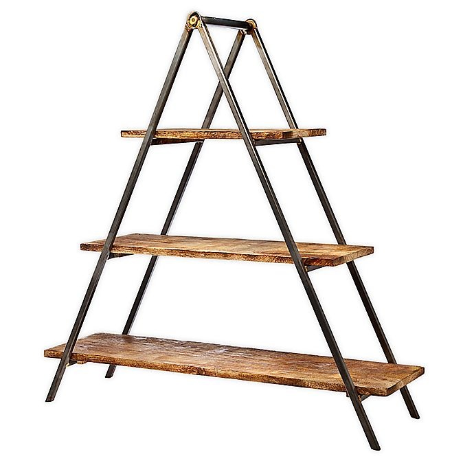 slide 1 of 1, Godinger 3-Tier Wood Server, 1 ct