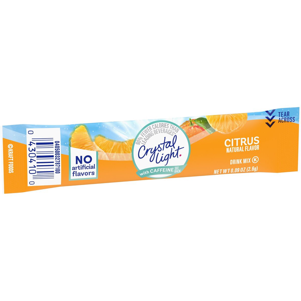 slide 2 of 8, Crystal Light On-the-Go Sugar Free Citrus Powdered Energy Drink Mix, Caffeinated, 0.09 oz Packet, 0.09 oz