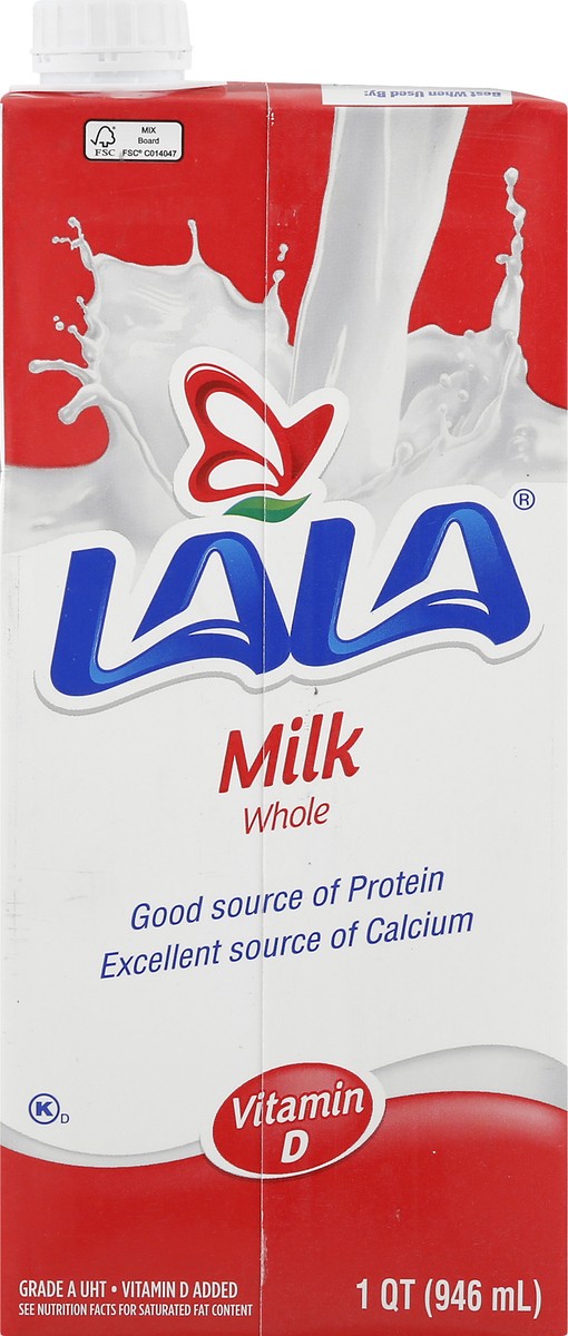 slide 5 of 9, LALA Uht Whole Milk, 1 qt