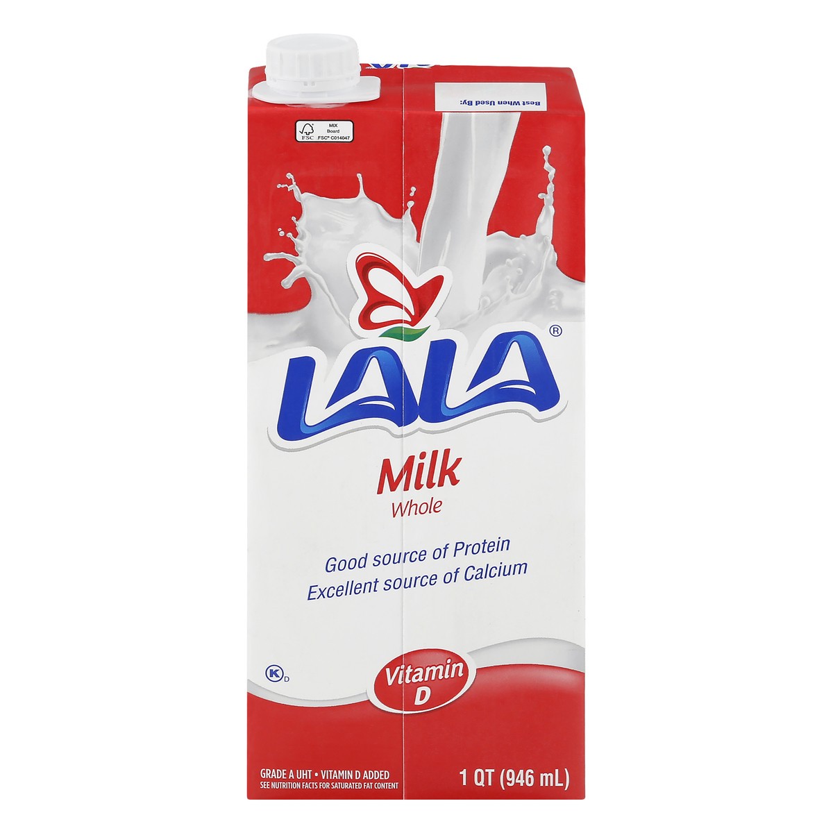 slide 1 of 9, LALA Uht Whole Milk, 1 qt