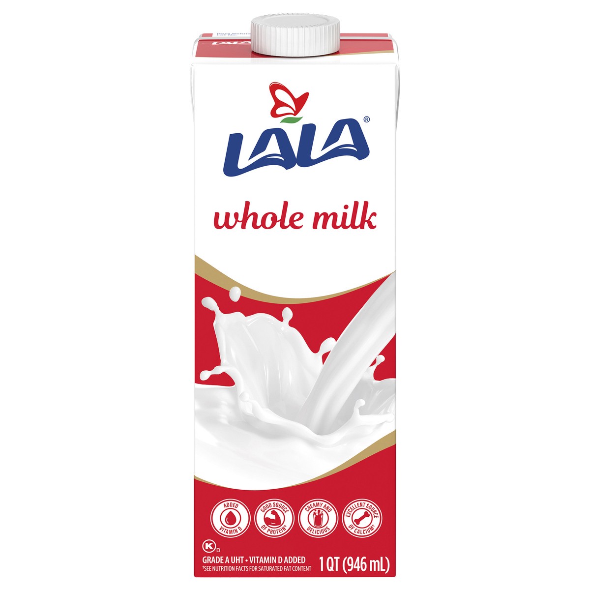 slide 1 of 9, LALA Uht Whole Milk, 32 oz