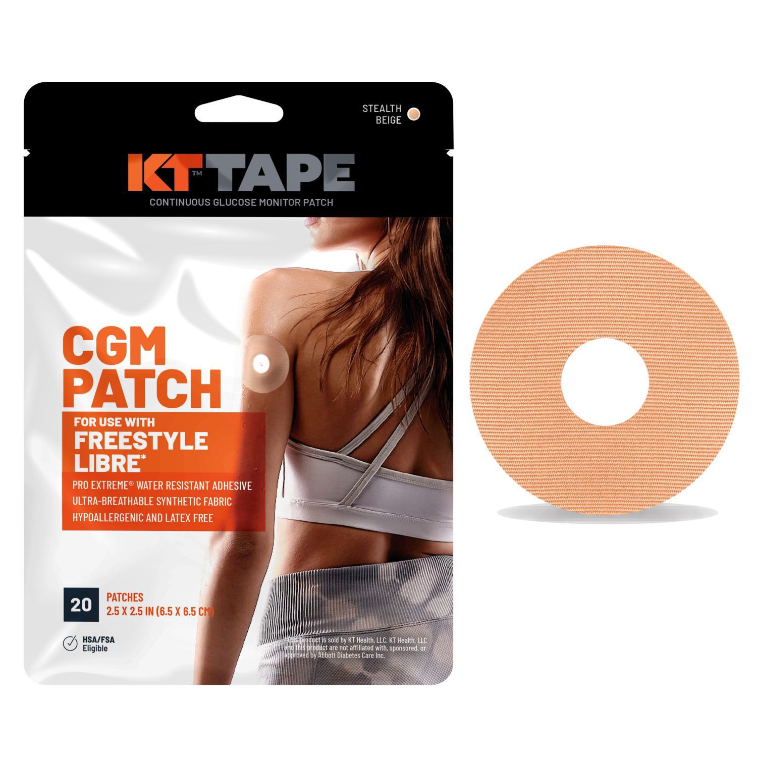slide 4 of 4, Kt Tape Freestyle Libre Cmg Patches, 10 Ct, 10 ct