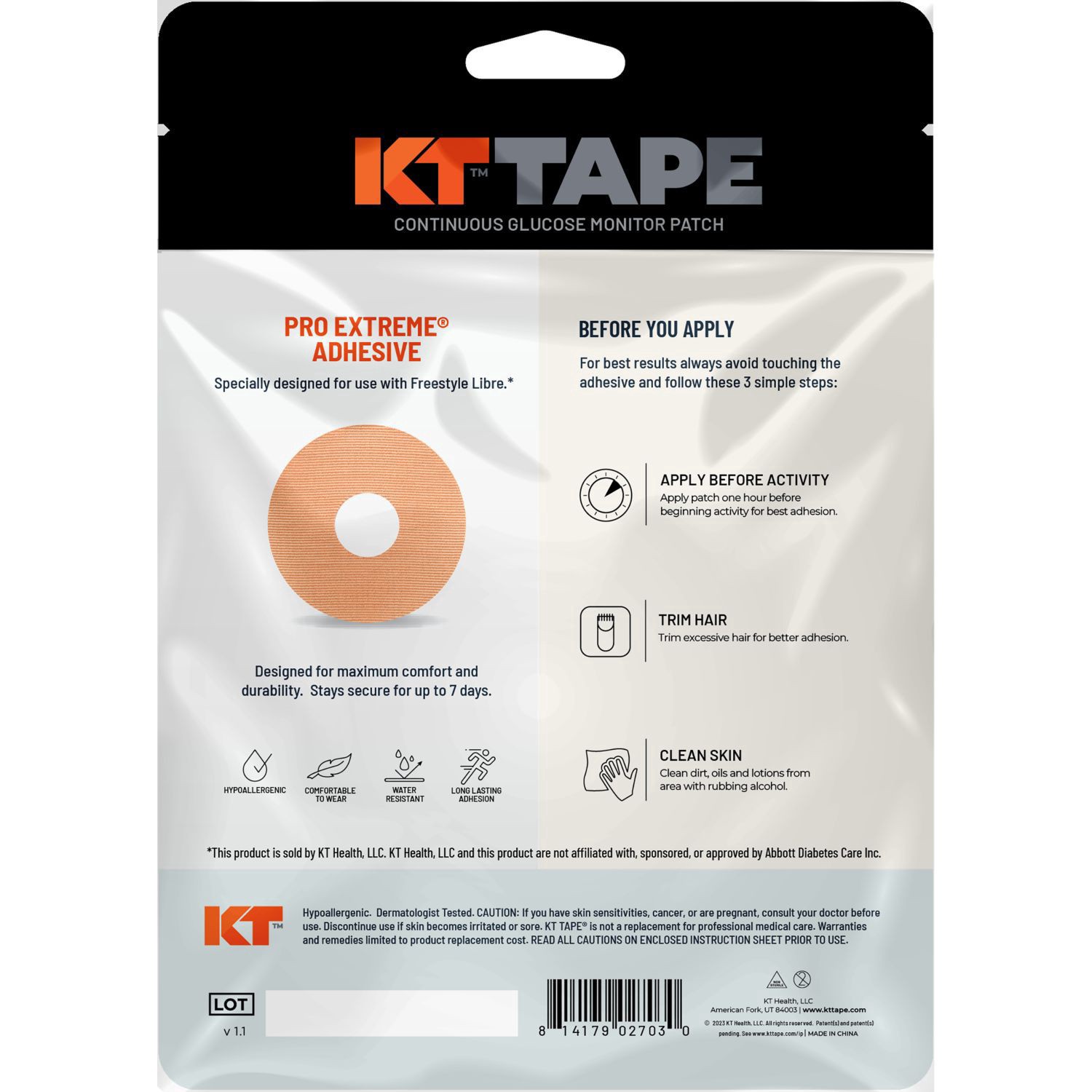 slide 2 of 4, Kt Tape Freestyle Libre Cmg Patches, 10 Ct, 10 ct