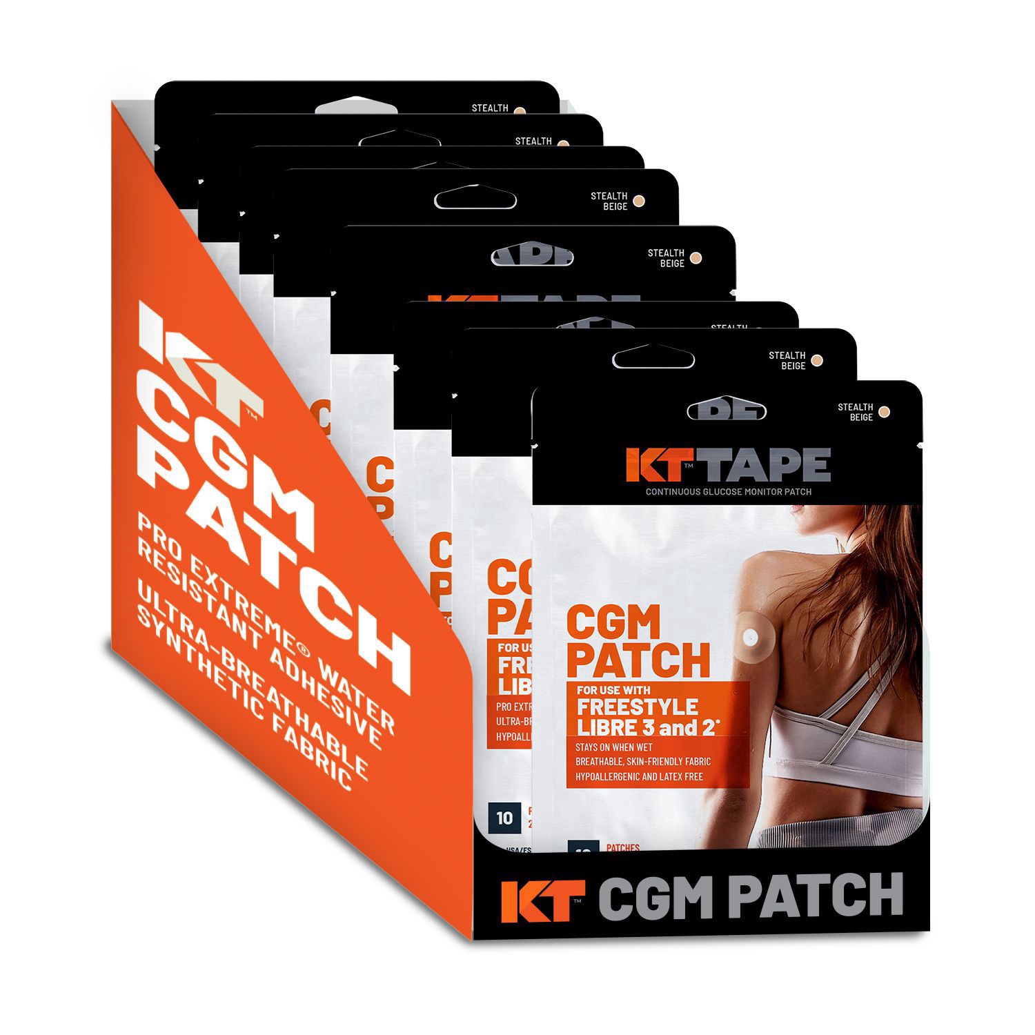 slide 1 of 4, Kt Tape Freestyle Libre Cmg Patches, 10 Ct, 10 ct