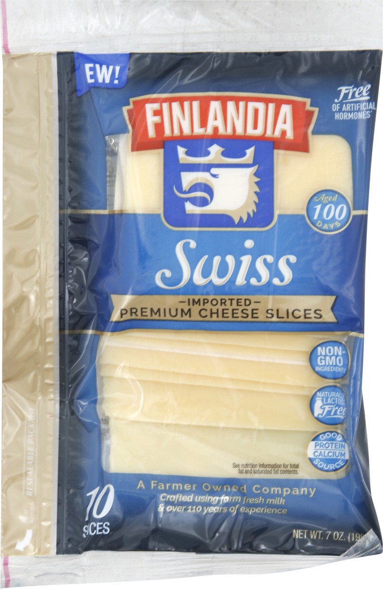 slide 2 of 7, Finlandia Swiss Imported Premium Cheese Slices 10 ea, 10 ct