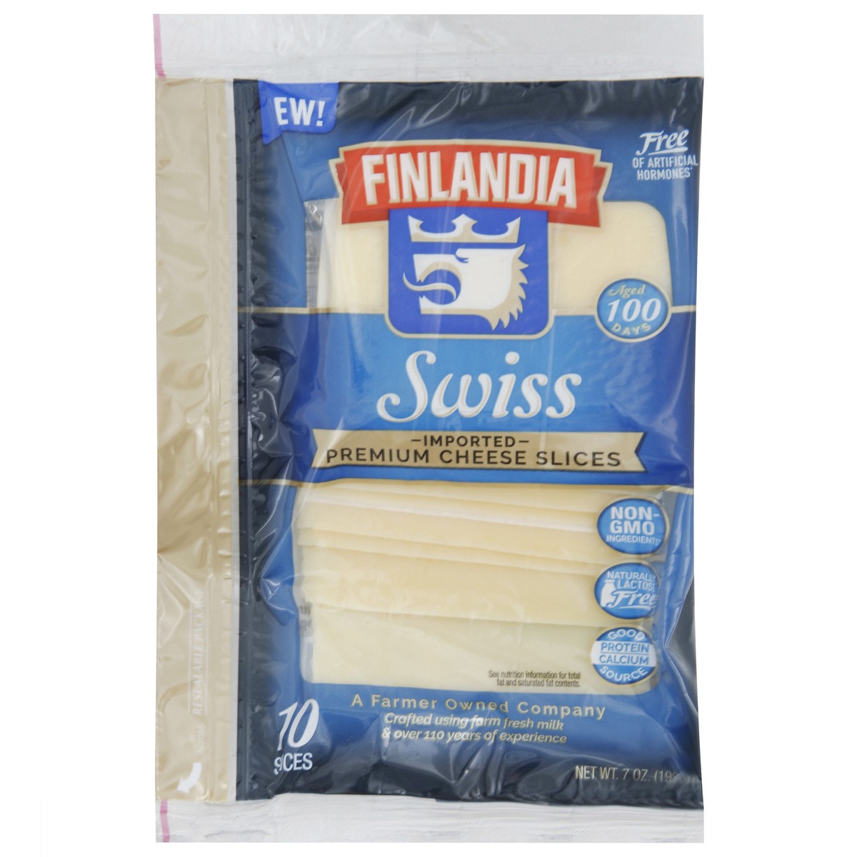 slide 4 of 7, Finlandia Swiss Imported Premium Cheese Slices 10 ea, 10 ct