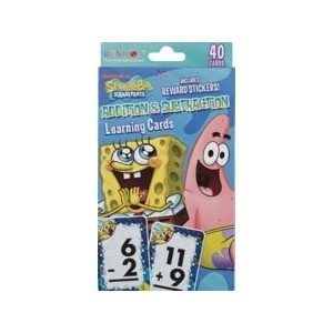 slide 1 of 1, Bendon Publishing Nickelodeon Sponge Bob Addition & Subtraction Learning Cards, 40 ct