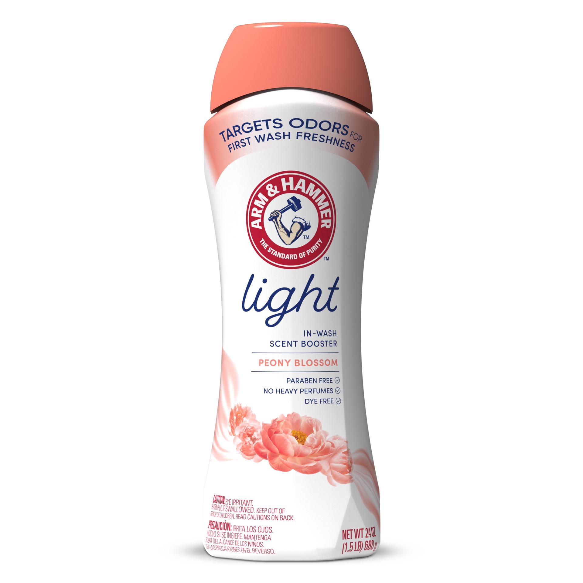slide 1 of 1, Arm & Hammer Light In-Wash Scent Booster Beads - Peony Blossom, 24 oz