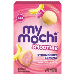My/Mo Mochi Strawberry Banana Smoothie Incredibites Ice Cream - 6-1.25 oz