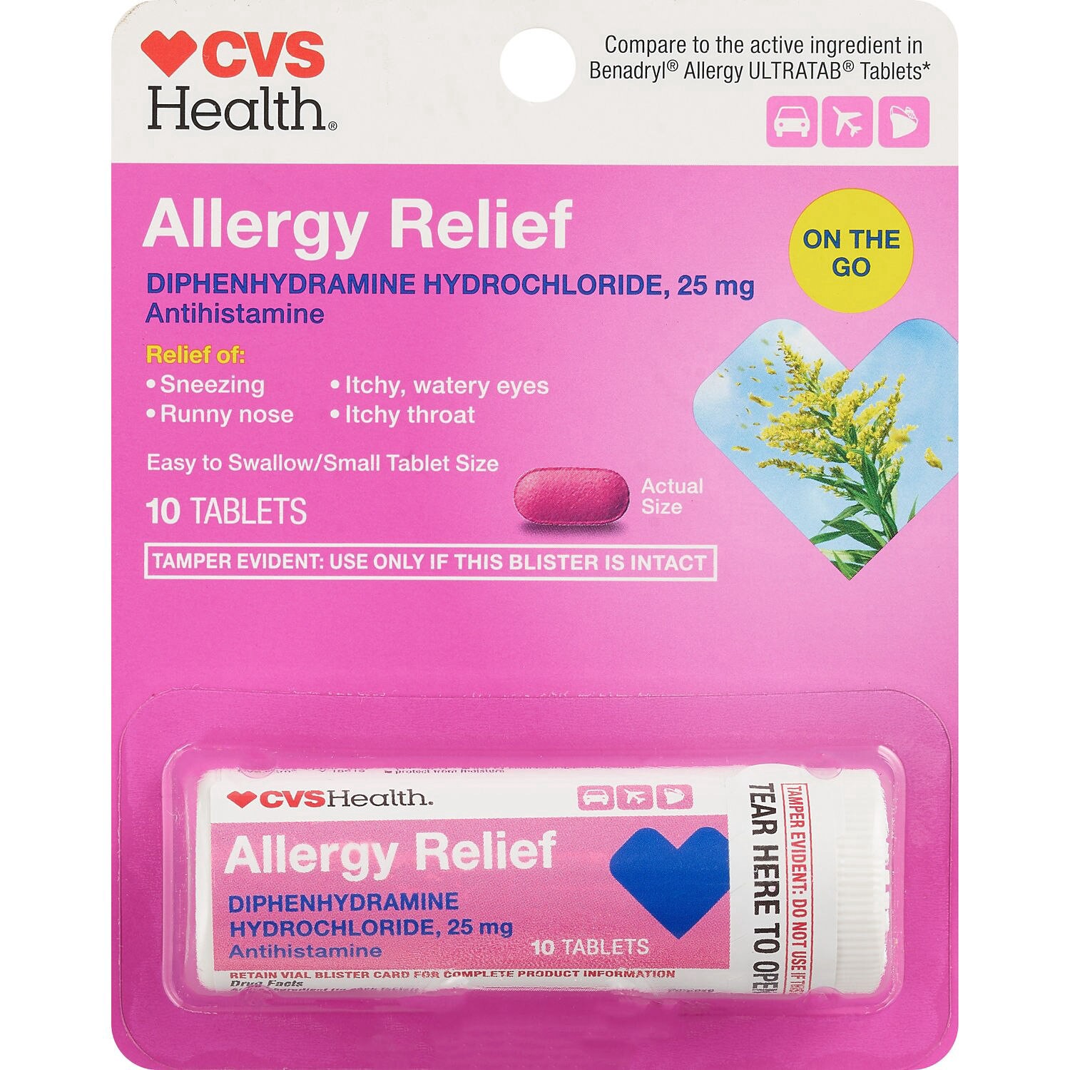 slide 1 of 1, CVS Allergy Relief Caps, 1 ct