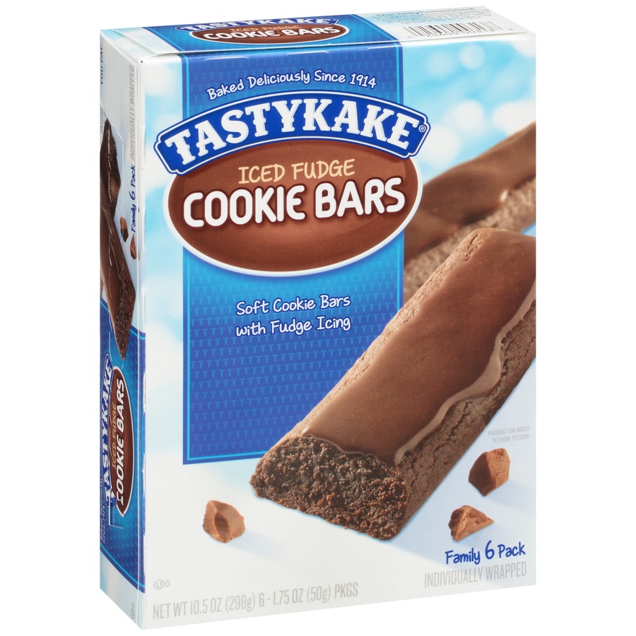 slide 2 of 8, Tastykake Iced Fudge Soft Cookie Bars, 6 ct