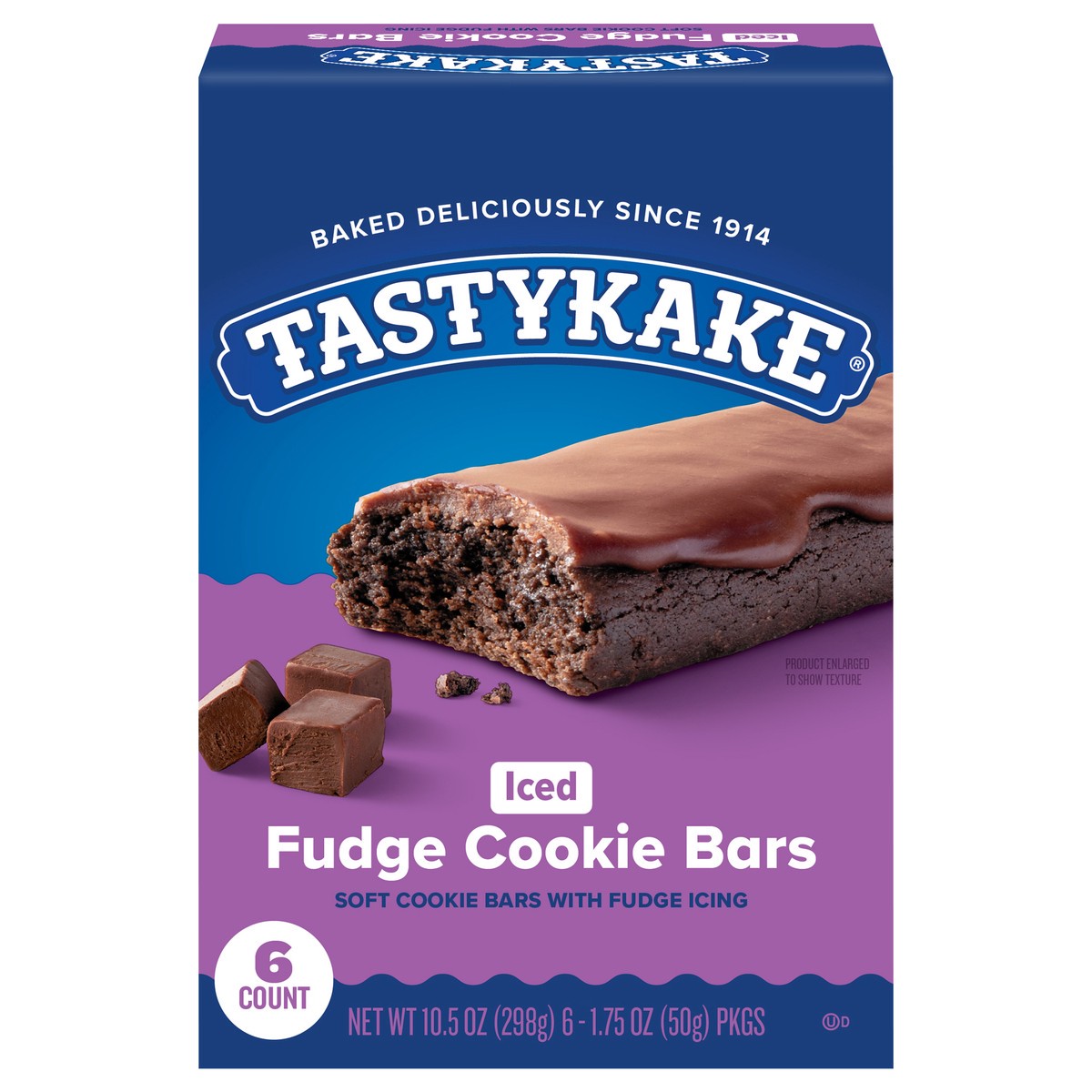 slide 1 of 13, Tastykake Iced Fudge Soft Cookie Bars, 6 ct
