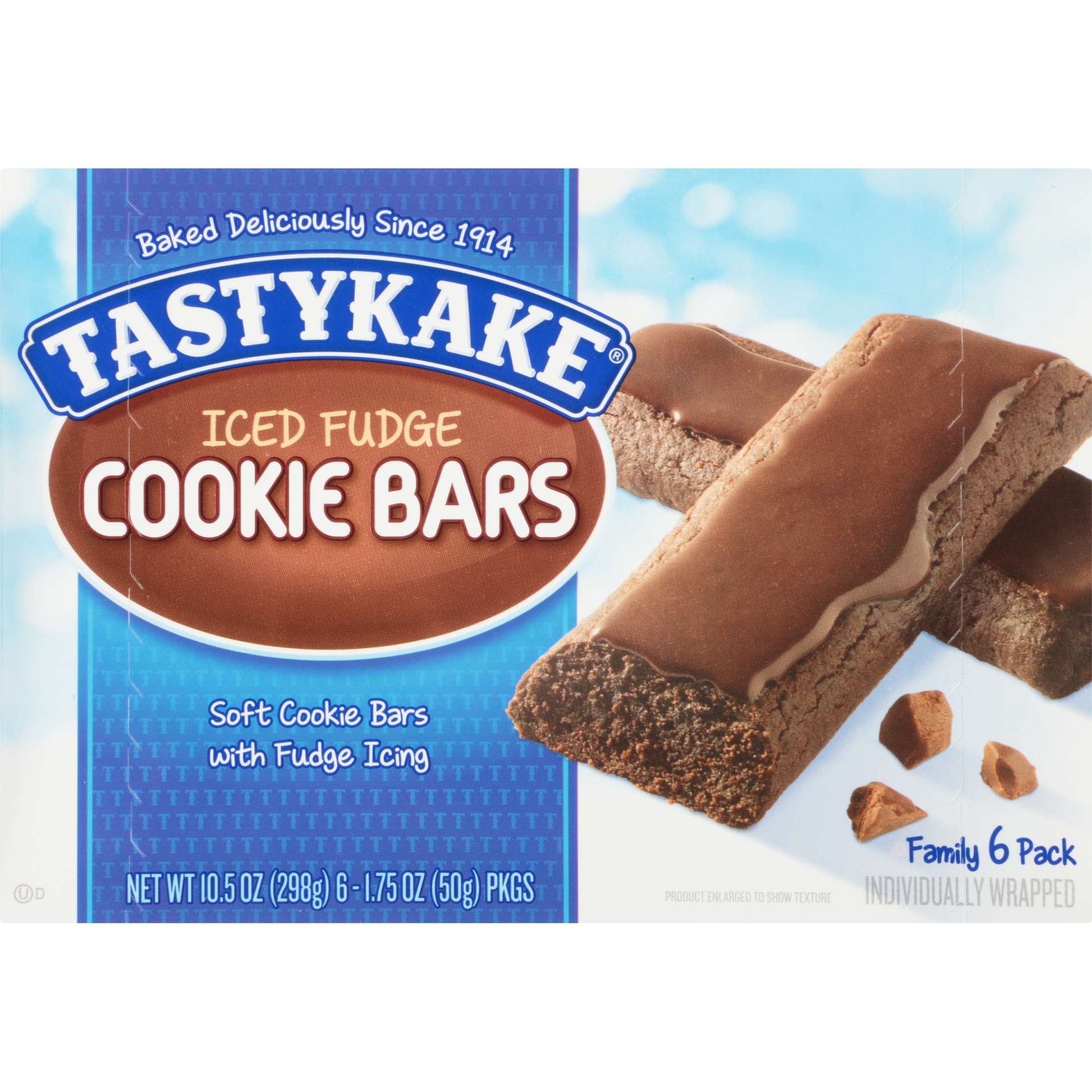 slide 6 of 8, Tastykake Iced Fudge Soft Cookie Bars, 6 ct