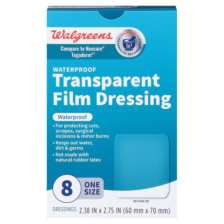 slide 1 of 5, Walgreens Transparent Film Dressing, 8 ct
